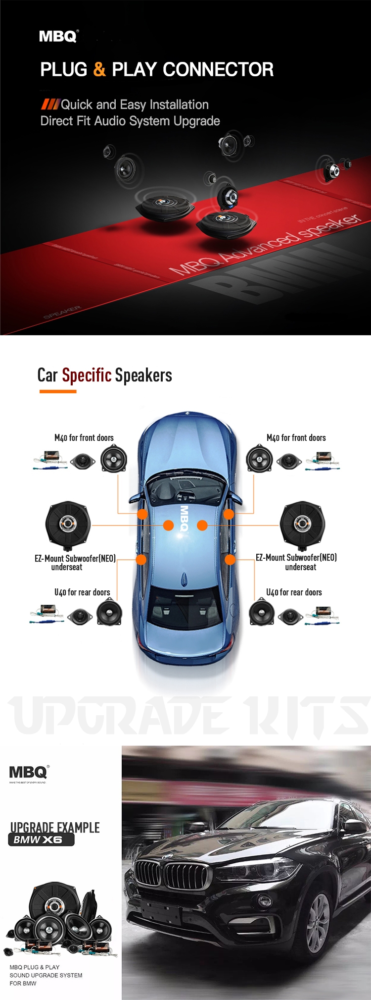 MBQ 寶馬專(zhuān)車(chē)專(zhuān)用兩分頻套裝喇叭 U40